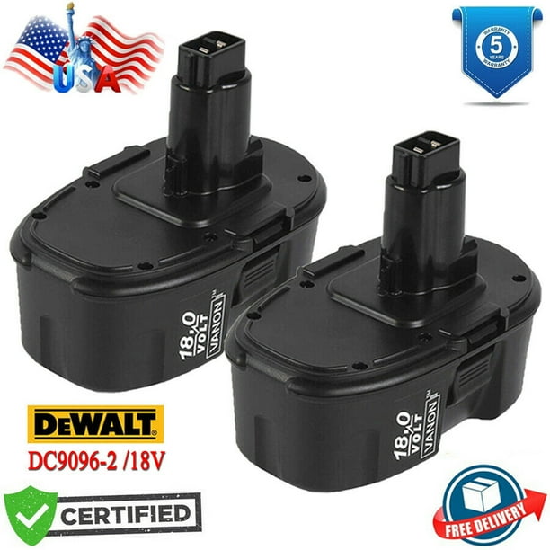 2 Pack 18V 4000mAh 18 Volt for Dewalt XRP Battery DC9096-2 DC9098 DC9099 DW9096 2 Pack 18V 4000mAh 18 Volt for Dewalt XRP Battery DC9096-2 DC9098 DC9099 DW9096